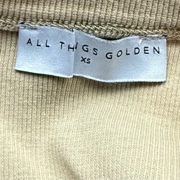 All Things Golden Ribbed Long Sleeve Bodycon Mini Dress XS Beige Neutral‎ Bundle - Picture 11 of 11